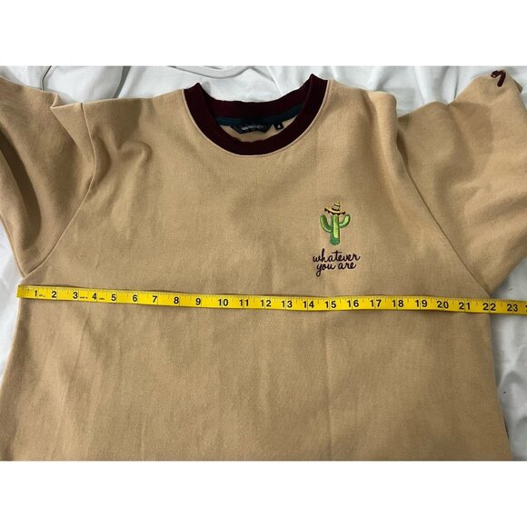 WV Project Short Sleeve Embroidered Cactus Whatever You Are Tan Shirt Size XL - Picture 12 of 15